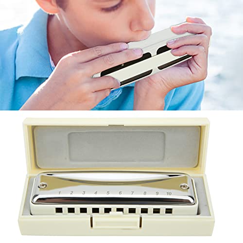 Dilwe Harmonica, Blues Harmonica 10 Trous Mouthorgue F Key Portable Couverture en Acier Inoxydable Haute Brillance pour… - Les Beatles, Paul McCartney, John Lennon, RIngo Starr, George Harrison Dilwe Harmonica, Blues Harmonica 10 Trous Mouthorgue F Key Portable Couverture en Acier Inoxydable Haute Brillance pour… – Image 6