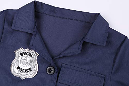 Disfraz de policía para niñas 9-10 años miniatura 4