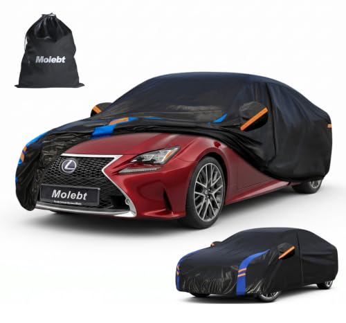 Image of Custom Fit Car Cover for Lexus LC500 LC500h RC200t RC300 RC350 RCF, Upgraded Waterproof All Weather Outdoor Auto Cover with Driver Door Zipper & Mirror Pockets, UV /Snow /Dust Protection