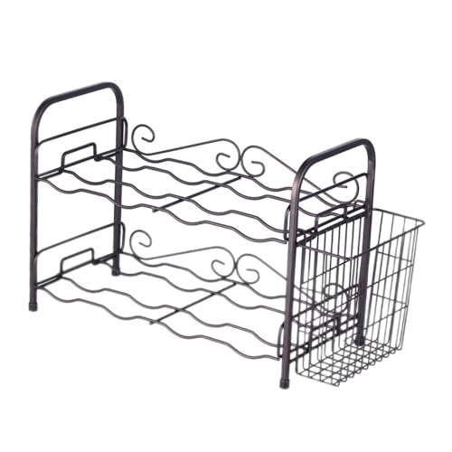 Soporte para Botellas de Vino Rojo, 2 Niveles, de Mesa miniatura 5