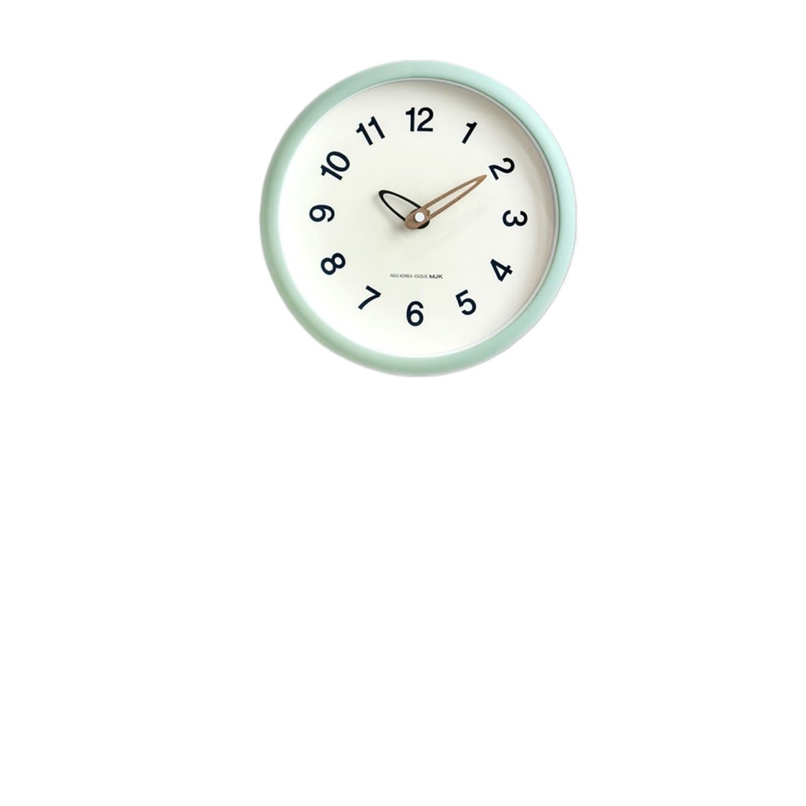 BDFJEDS Wall Clock 25cm Wall Clock Modern Silent Easy To Read Large Numerals For Office Study Room Farmhouse Kitchen Decoration(Green)