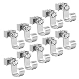 Peviasot Airlineschiene Fitting Ring 10 Stück, Silber Airlineschiene Zubehör aus Aluminium Eloxiert, 45 kg Tragkraft, 360° Drehbar, Einfachendbeschlag für Zurrschiene, Wohnmobil Anhänger Transport