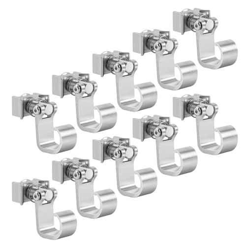 Peviasot Set di 10 binari per airline, accessori in alluminio anodizzato, capacità di carico di 45 kg, girevole a 360°, montaggio semplice per binari di ancoraggio, rimorchio per camper