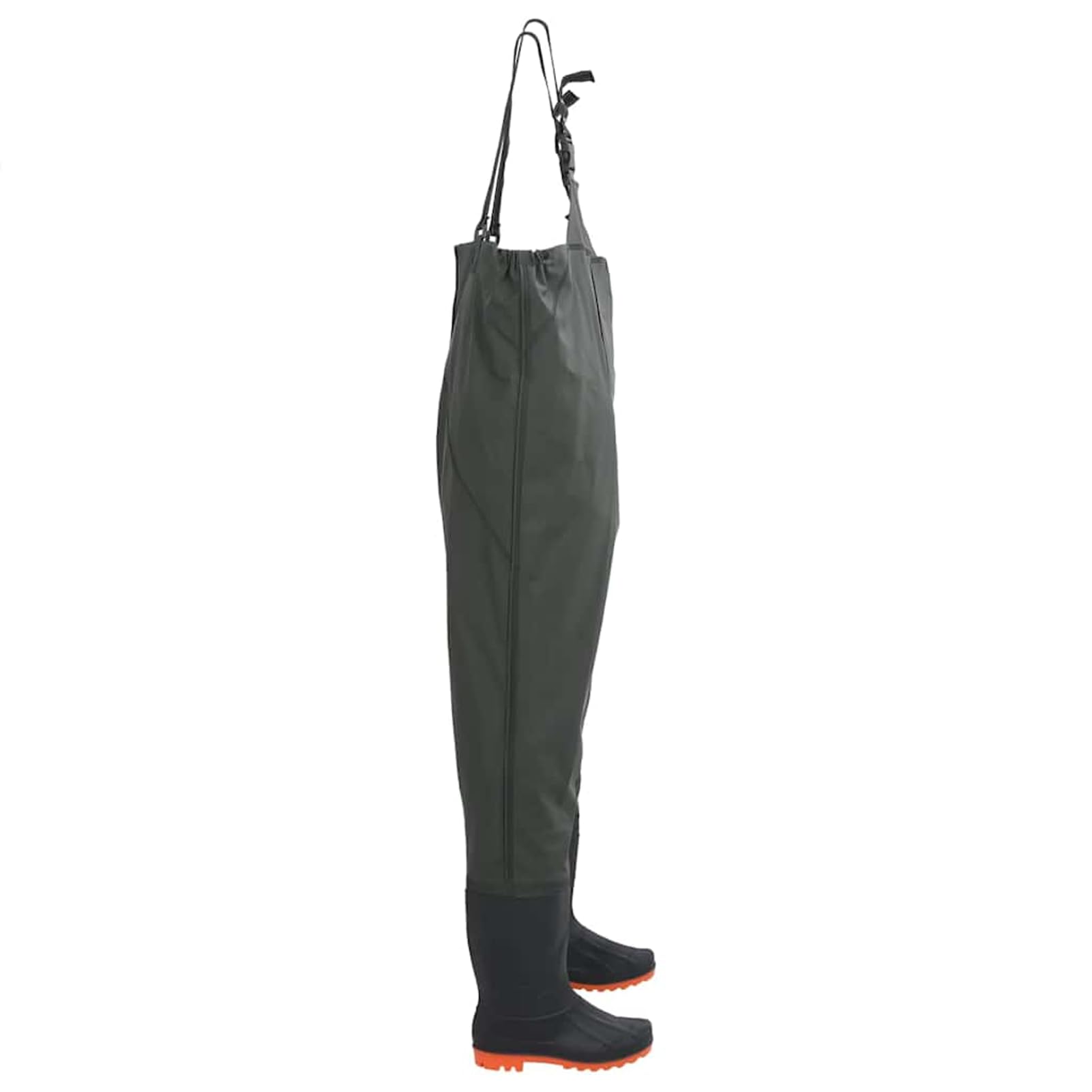Tidyard Wathose Schwarz Größe 46, wasserdicht, PVC-Polyester 0,48mm, verstellbare Träger, für Angeln/Arbeiten/Bauernhof/Wald