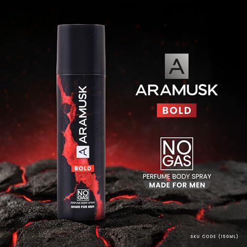 Image of Aramusk Bold NO GAS Perfume Body Spray for Men | Long Lasting Masculine Fragrance - 150mL