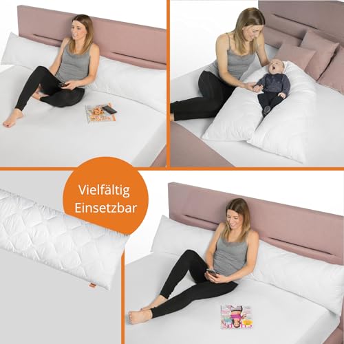 sleepling Seitenschläferkissen 40 x 105 cm, Body Pillow, langes Kissen mit Bezug aus 100 % Softer Mikrofaser, Schlafkissen Seitenschläfer 40x105, Waschbar 60 Grad, Ökotex, Komfort 100