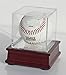 DisplayGifts Pro UV Baseball Display Case Holder and Wooden Stand