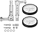 Little World Bicycle Training Wheels, Variable Speed Bike Training Wheels Bicycle Stabilizers Mounted Kit for Kids Variable Bike of 18 20 22 Inch, 1 Pair (Sliver)