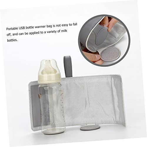 Hohopeti Bottle Warmer Bag Portable Thermostat Cup Cover Milk Bottle Heating for Travel Breastmilk - Image 3