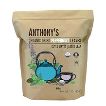 Anthonys Organic Peppermint Leaves, 1 lb, Gluten Free, Non GMO, Cut & Sifted, Keto Friendly