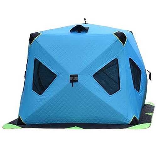 Carpa de pesca en hielo aislada para invierno, azul miniatura 1
