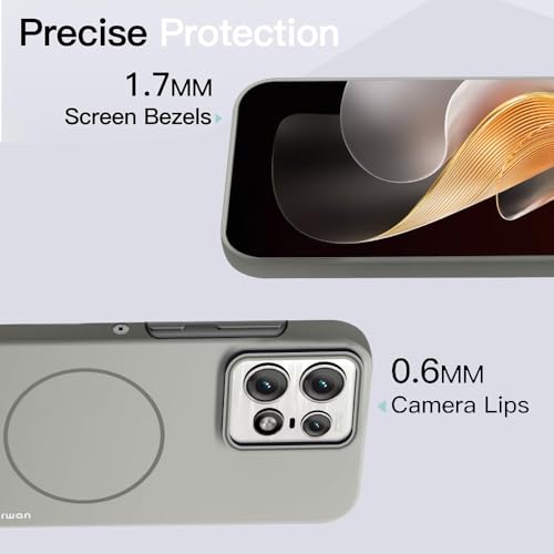 Image of KARWAN️Magnetic Ultra Slim-Fit Back Case Cover for Motorola Moto Edge 50 Pro |Hard PC Case Cover| Ultra-Thin & Light Weight with [Ultra Premium Feel] Case for Motorola Moto Edge 50 Pro(6.7 inch)(Grey)