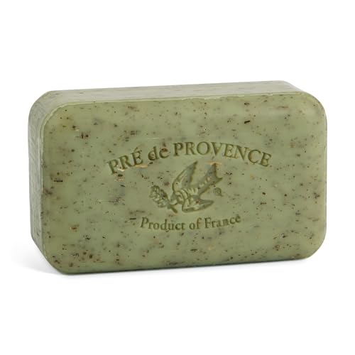 Pre de Provence Artisanal Soap Bar Natural French Skincare Enriched with Organic Shea Butter Quad Milled for Rich Smooth & Moisturizing Lather Sage 5.3 Ounce