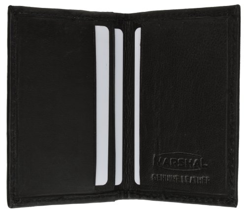 Mens Black Leather Lamb Mini Bifold Wallet #72