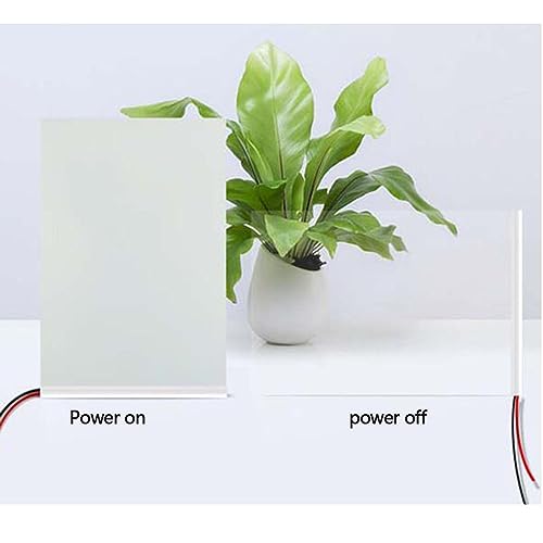 Película Inteligente PNLC Autoadhesiva Blanca, Muestra de 8 x 12 pulgadas, con Conector de Alimentación para Vidrio miniatura 2
