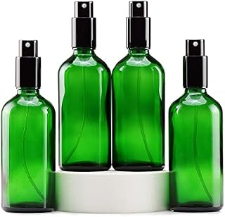 Yizhao 50ml Amber Glass Spray Bottle for Essential Oils, Small Empty Fine Mist Spray Bottle, for Cleaning, Aromatherapy, Cosmetic Sprays, Hair 6 Pcs