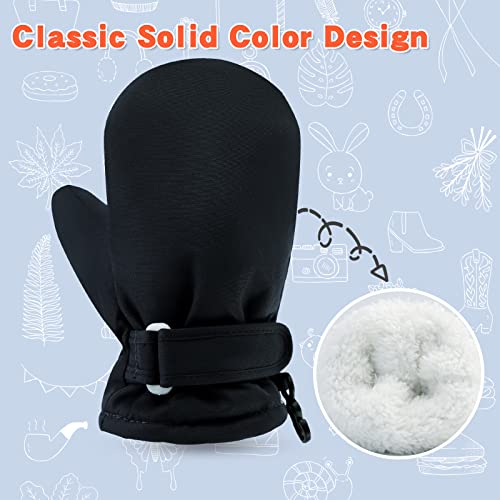 Image of BAVST Toddler Waterproof Mittens Fleece Lined Baby Boys Girls Winter Warm Glove Kids Snow Infant Ski Mitten for 3M-5T