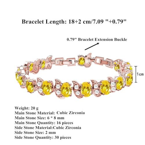 Image of LMXXVJ Fashion Tennis Bracelet Created Emerald White Gold Plated Charm Bracelet Gifts Jewelry for Women