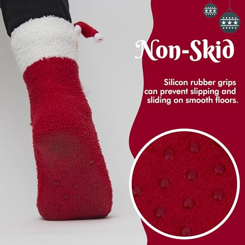 Image of Snoozies Fuzzy Funny Socks for Women, Christmas Sock 1 Pair, Cozy Winter Holiday