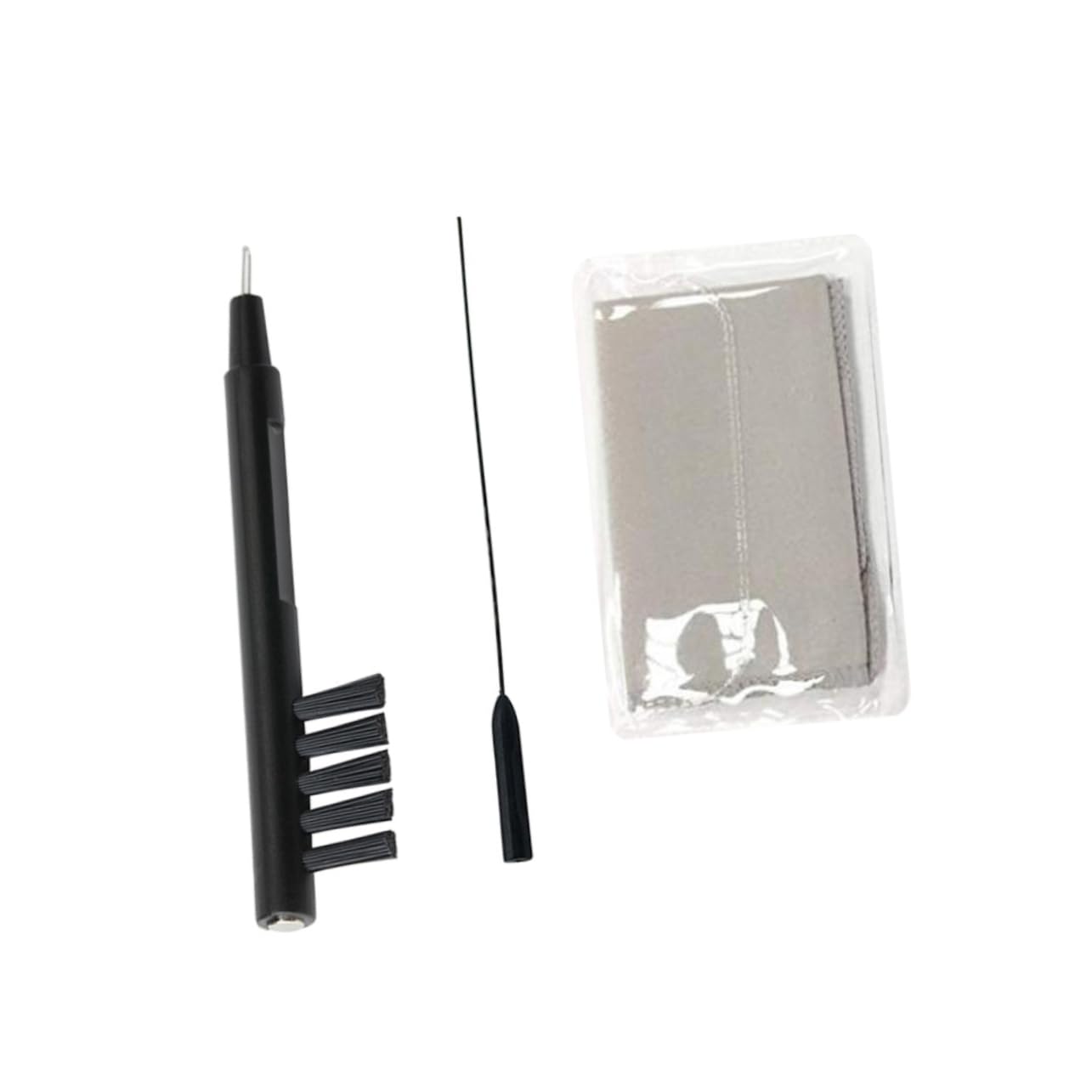 3Pcs Cleaning Kit Multifunctional Accessories with Cleaning Cloth Brush and Rod for Earpiece Maintenance Random Color Cleaning Cloth Included