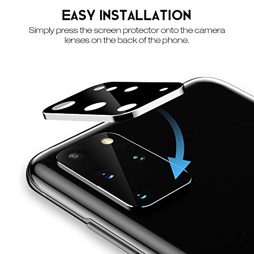 LK [2 Pack] Screen Protector + [2 Pack] Camera Lens Protector for Samsung Galaxy S20 Plus (6.7 inch), [Positioning Tool] [In-Display Fingerprint Support] HD Ultra-Thin, Anti-Scratch, Flexible TPU Film