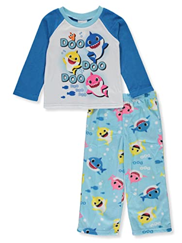 Komar Kids Baby Boy's Baby Shark Fleece Set (Toddler) Blue Print 2T Toddler