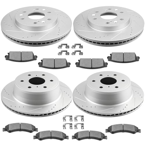 Image of SCITOO Brake Kits Front Rear Brake Rotors Brake Pad:55097;55133;D1092;D1194