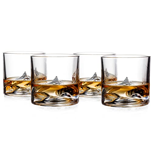 image for LIITON Heavy Crystal Whiskey Glasses Gift Set, Thick Freezable Bourbon