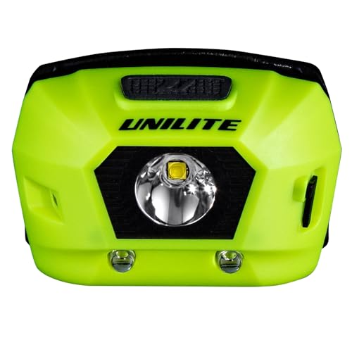 Image of Unilite HL-4R Rechargeable LED Headlamp 275 Lumens, Red Night Vision, USB-C Charging, Waterproof, Non-Slip Silicone Headband