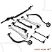 A-Premium Set of 9, Front Lower Forward & Rearward Control Arm, Sway Bar Link, Outer Tie Rod End, Center Link, Compatible with BMW E38 Series - 740i 1995-2001, 740iL 1995-2001, 750iL 1995-2001