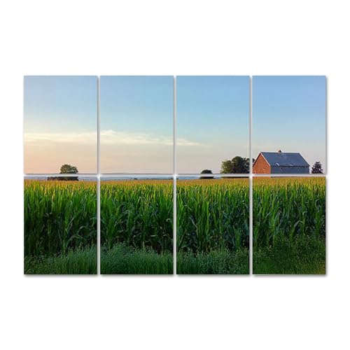 8 Paneles acústicos artísticos con escena rural para aislamiento de sonido, tamaño 48"x32", para estudios de grabación y hogar miniatura 1