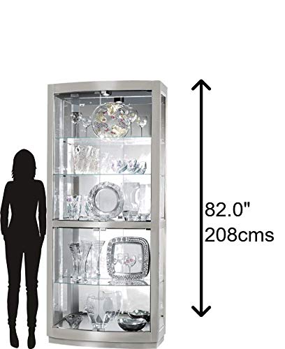 Howard Miller Bradington II Silver Glass Curio Cabinet #TOP22
