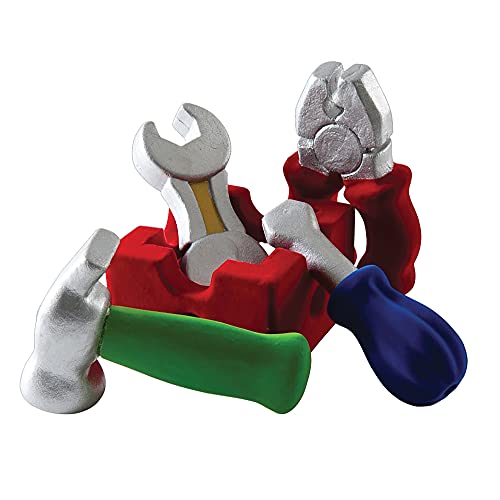 Image of Rubbabu Pretend Play Tool Set (4 Piece Set with Caddy) - 18 Months & up