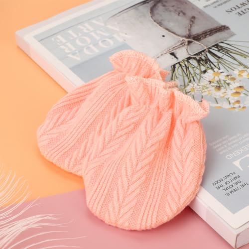 Image of AQOKKA Newborn Receiving Blanket with Bow Hat Mittens Wooden Card Set Wheat-Pattern Newborns Toddler Baby Boy Girl Nursery Swaddle Wrap