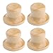 KAISH 4-Pack Wood Knobs Bell Knobs Guitar Bass Top Hat Wood Knobs For Metric Pots Maple Wood