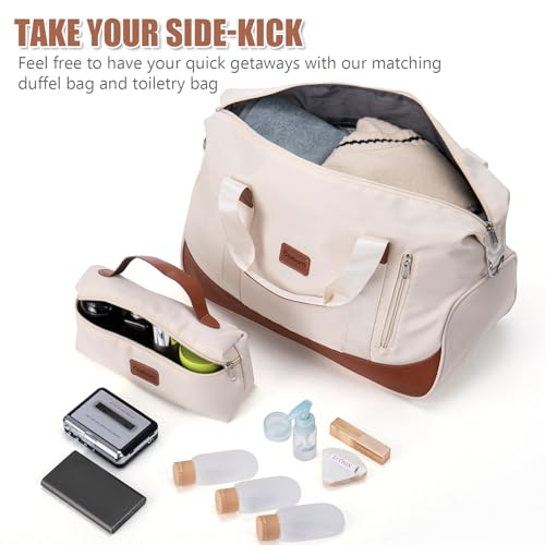 Image of Luggage Sets 5 Piece with TSA Lock Spinner Wheels, Unisex Hard Case ABS Suitcase Set, Hardshell Lightweight Waterproof Travel Hardside Suitcases with Wheels for Women Men,Beige
