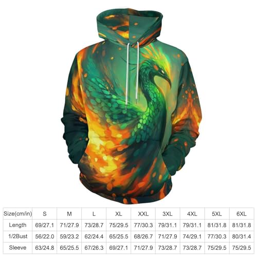 Pull Phénix imprimé 3D sweat à capuche pour vos sorties et soirées chill - 3