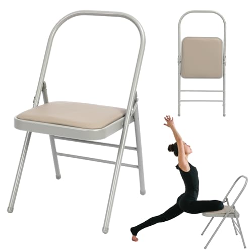 RattanView Yoga Auxiliary Chair with Lumbar Back Support...