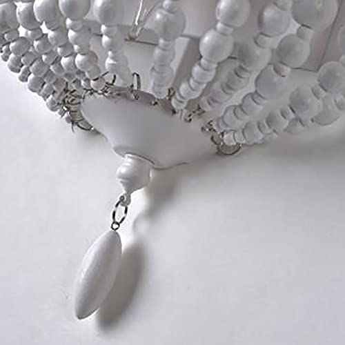 Applique chambre perles de bois pour un éclairage de chevet doux