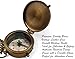 KHUMYAYAD Brass Pocket Compass Hand Made Fully Functional Compass Antique Nautical Replica Item with Leather Case.