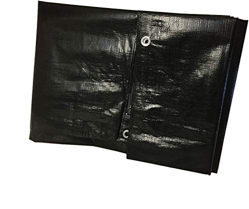 14 mil Extra Heavy Duty Black Tarp UVP Canopy Tarp Black 10 ft x 30 ft