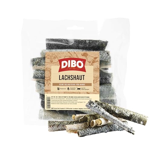 Produktbild von DIBO Lachshaut Hundesnack - 8 x 50 g