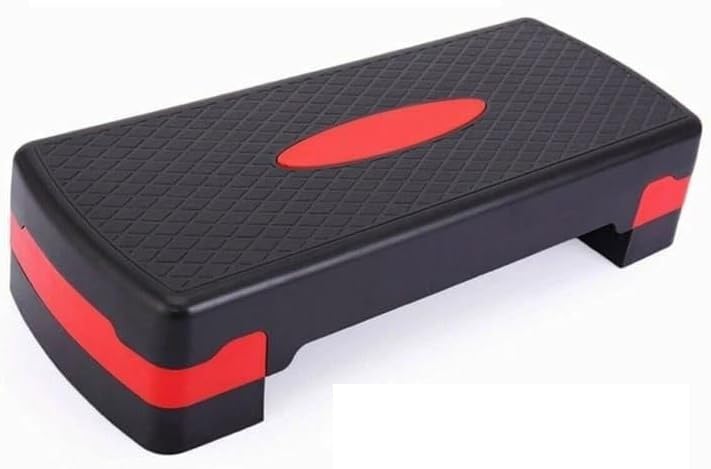Aerobic Exercise Stepper with Adjustable Height | Anti-Skid Textured Platform | Red Colour Home Workout Step Board for Cardio Training Balance Moves Strength Drills-image-19