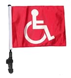 SSP Flags RED Handicap Golf Cart Flag EZ On & Off Bracket
