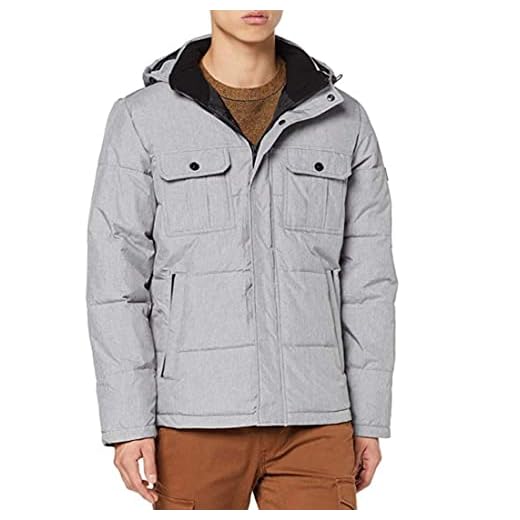 JACK & JONES Jcowill Puffer Chaqueta, Gris (Light Grey Melange Light Grey Melange), XX-Large para Hombre