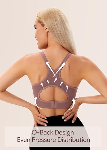 Image of Angelhood Nursing Bras for Breastfeeding, Criss-Cross Back Nursing Sports Bra, Low Impac Support Yoga Maternity Bras