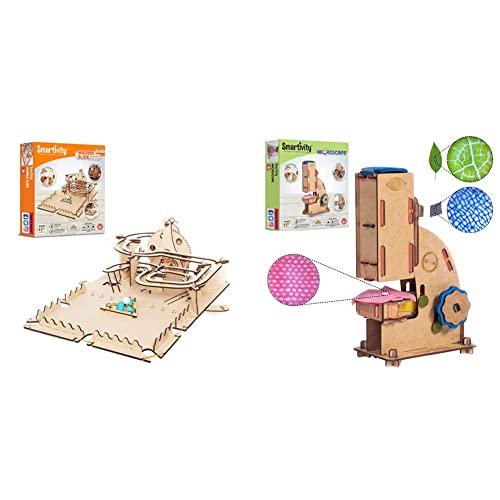 Image of Smartivity Roller Coaster Marble Slide STEM STEAM Educational DIY Building Construction Activity Toy Game Kit & Microscope STEM STEAM Educational DIY Building Construction Activity Toy Game Kit