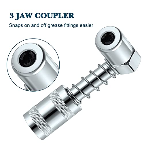 Silver 90 Degree Grease Coupler Gun Adapter 90 Degree Grease Gun