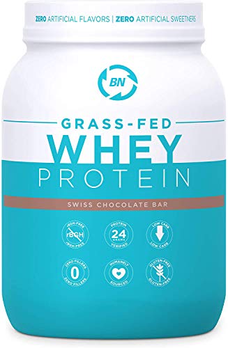 Grass Fed Whey Protein Chocolate 2lb - 100% Pure and Natural - 2lb/24 Servings - 24g Protein - Cold Processed - Non-GMO - rBGH-Free - High Quality from Happy Healthy Cows USA
