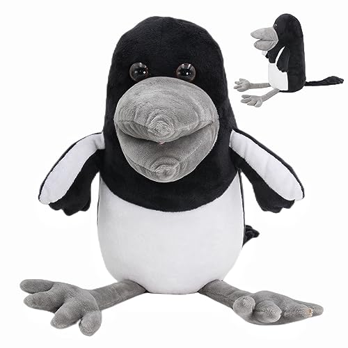 Image of Dupuci Maggie Crow Plush Soft Stuffed Crow Bird Doll Educational Plushie for Kids Bedtime